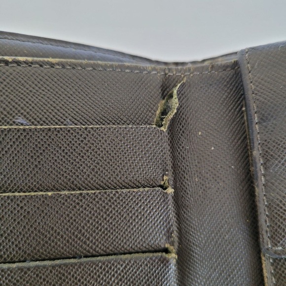 LOUIS VUITTON LV Men's Canvas Leather Card Bill Coin Wallet Khaki Green Medium - Picture 5 of 14